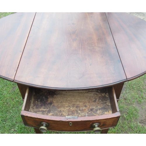 43 - A mahogany Pembroke table and a commode