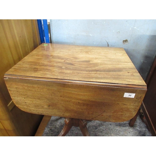 86 - A 19th century mahogany work table, width 22ins, height 28ins