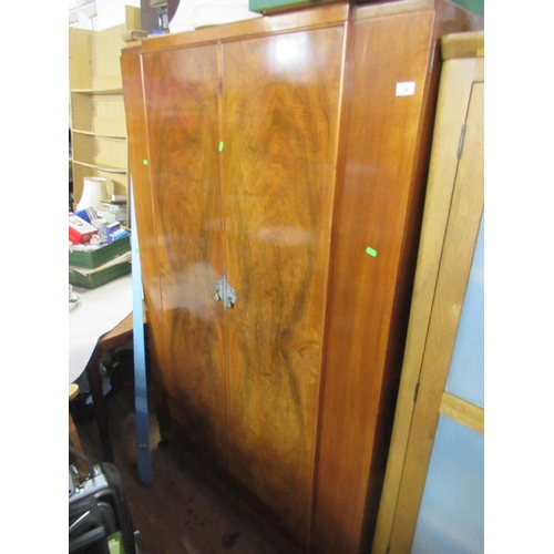 90 - A walnut gentleman's wardrobe, width 39ins, height 75ins