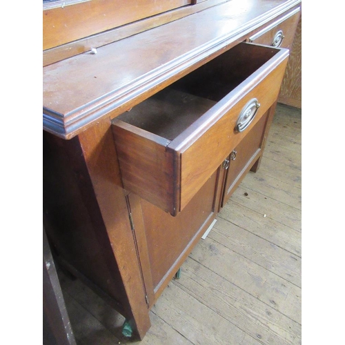 98 - A mahogany glazed cabinet, width 46ins, height 75ins