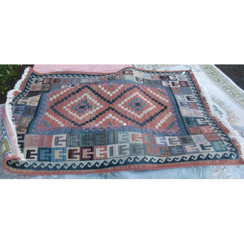 120 - A collection of rugs, including modern eastern examples, green ground, runners etc