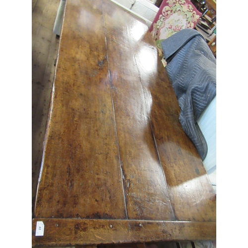 48 - An Antique oak refectory table, with 37ins, length 90ins, height 30ins