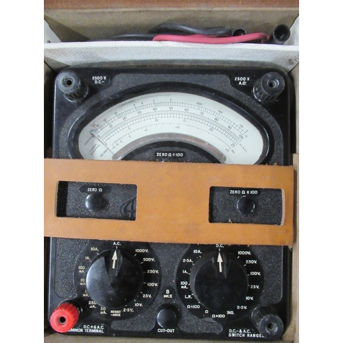 256 - A P.O leather cased Universal Avometer