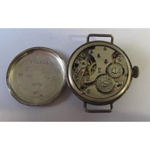 266 - A Rolex silver cased trench watch