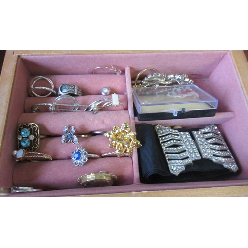 280 - A quantity of costume jewellery and small jewellery chest etc