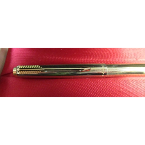 288 - A cased Parker gold plated ball point pen