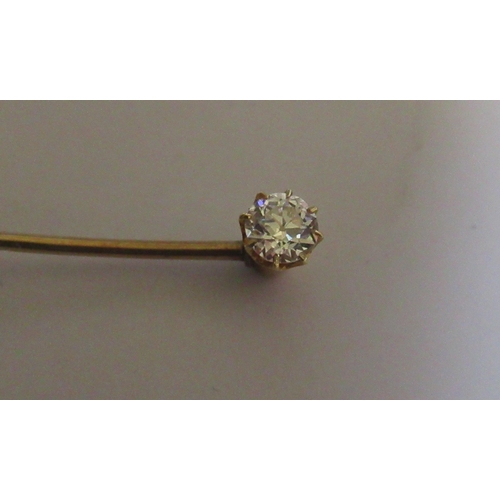 299 - An 18ct single stone diamond ring, the round brilliant cut estimated at 0.27ct, together with a gold... 