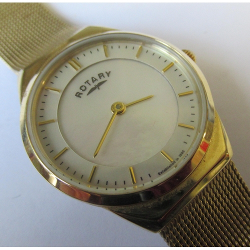 304 - A Rotary Stainless Steel gilt dress watch