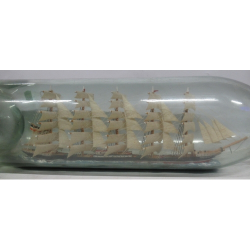 315 - A ship in a bottle, the five masted ship named Preussen, length 19.5ins