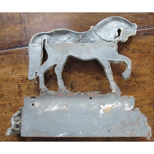 360 - A painted metal horse door stop, height 11ins