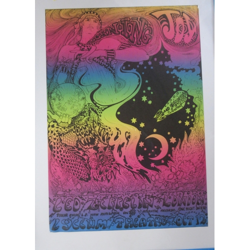 362 - Two Led Zeppelin prints, together with another print