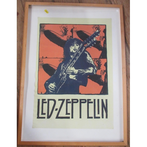 362 - Two Led Zeppelin prints, together with another print