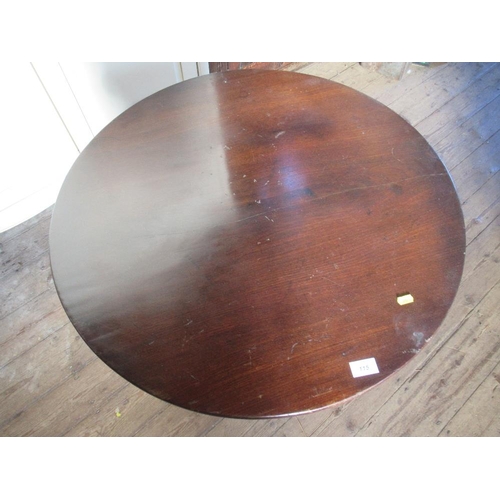 4 - A Georgian style circular occasional table raised on a tripod base with part wrythm  column width 30... 