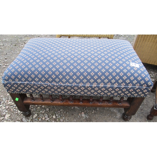 99 - A lloyd loom chair and basket and two stools