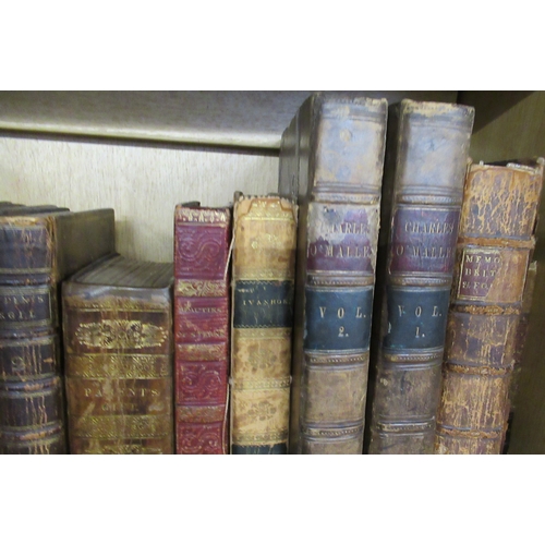 341 - A collection of leather bound books