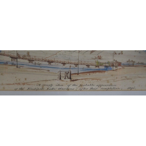 102 - A 19th century English School, watercolour and pencil, A View of the Probable Appearance of Radipole... 