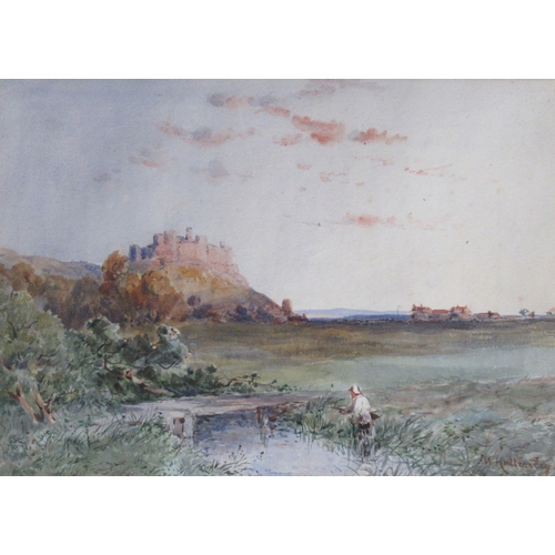 108 - W Hattersley, watercolour, Harlech Castle, 9ins x 12.75ins