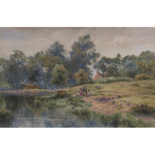 109 - John Steeple, watercolour, The Pond on the West Heath Hampstead, 13ins x 20ins