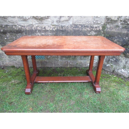 12 - A Shoolbred centre table, with label 30ins x 54ins, height 28ins