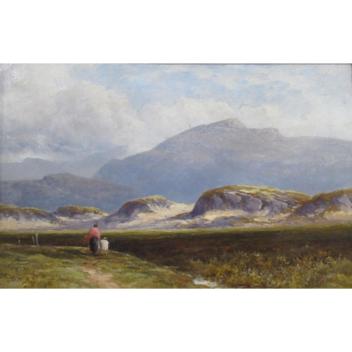 143 - Henry Martin Pope, oil on canvas, Near Lake Bala, 9.25ins x 14.5ins