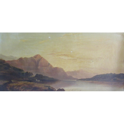 147 - Charles Lesley, pair of oil on canvas, Highland landscapes with loch's, 12ins x 24ins