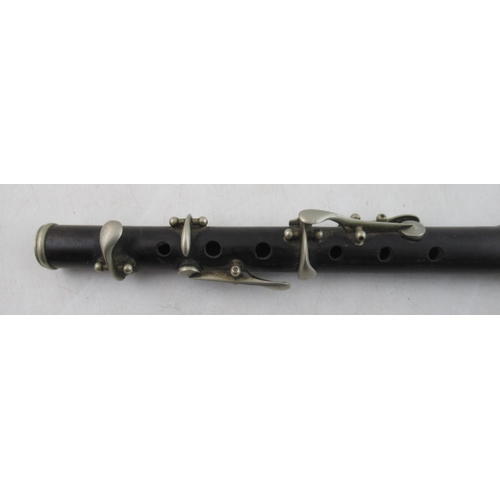 152 - A two piece, six key ebony piccolo