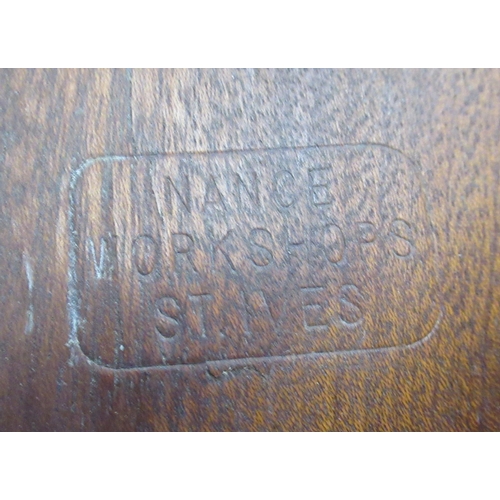 173 - An Arts and Crafts style walnut tray by Robin Nance, stamped to back Nance Workshop, St Ives