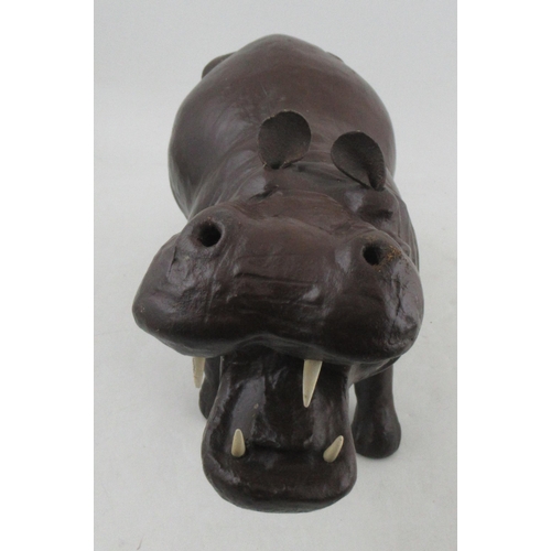 178 - A leather model of a hippopotamus, in the Liberty style, length 18ins,