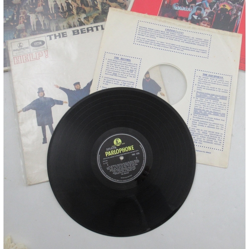 181 - A Parlophone vinyl first press The Beatles Help LP, 1965, together with a Beatles Magical Mystery To... 