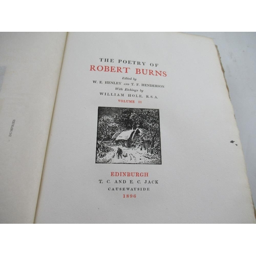 194 - ROBERT BURNS  The Poetry of Robert Burns pub tc and ec jack Centenary Edition,1896   4 Volumes illus... 