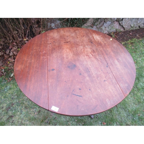 25 - A 19th century mahogany tripod table diameter 37ins, height 30ins