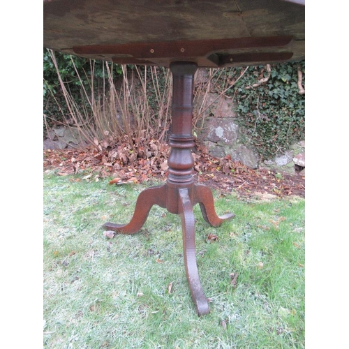 25 - A 19th century mahogany tripod table diameter 37ins, height 30ins