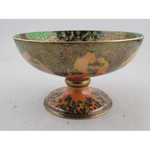 359 - A Wedgwood Fairyland lustre pedestal bowl, decorated with figures, buildings, fairies, trees, foliag... 