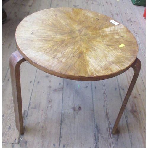 44 - An Alvar Aalto style stool, width 19ins, height 18ins