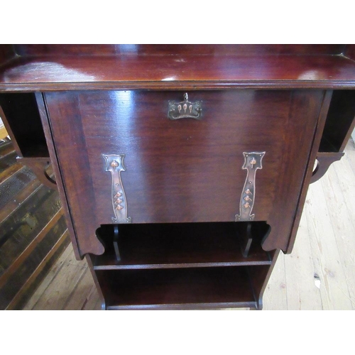 45 - A late 19th century Arts and Crafts oak Bureau in the manner of Shapland & Petter