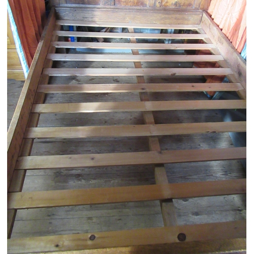 54 - An antique oak four post bed