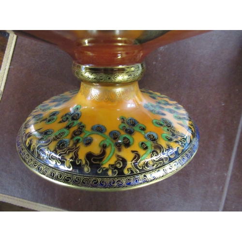 359 - A Wedgwood Fairyland lustre pedestal bowl, decorated with figures, buildings, fairies, trees, foliag... 