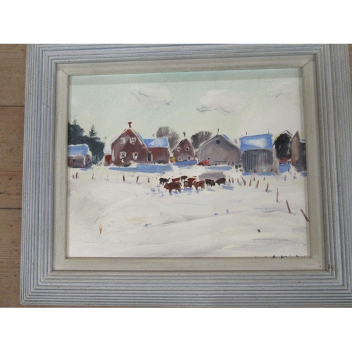 110 - Rod Prouse, oil, Canadian snow scene, 12ins x 14ins