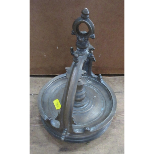 132 - A 19th century bronze candle holder