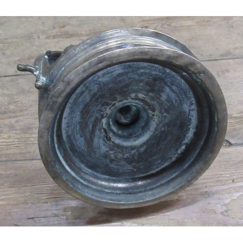 132 - A 19th century bronze candle holder