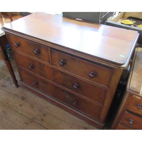 19 - A Victorian mahogany dressing table, together with a Victorian mahogany chest of drawers