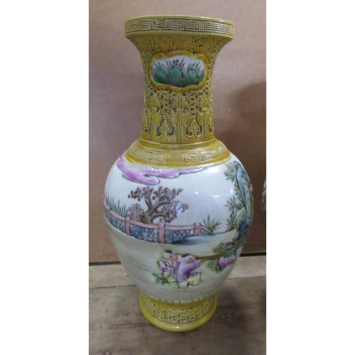 229 - A pair of Chinese pottery vases