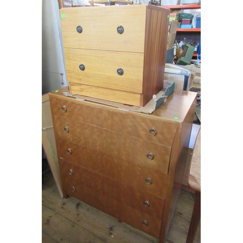 23 - A 20th century chest of drawers, together with a bedside chest