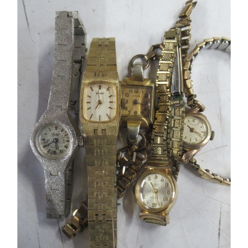 332 - A collection of wrist watches, and a cigarette case