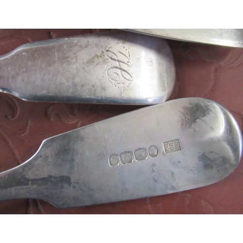 364B - Four silver fiddle pattern serving spoons