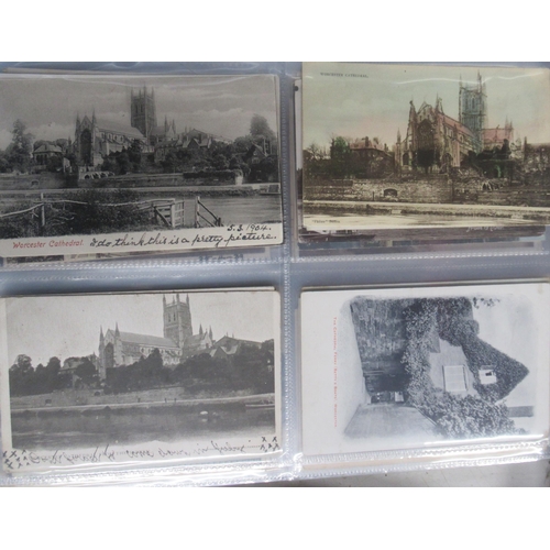 364 - Three albums of postcards, mainly of Worcester