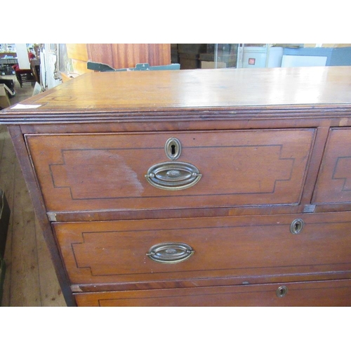 38 - A 19th century mahogany chest of drawers, with 40ins, height 41ins