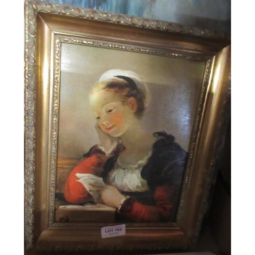 399 - A collection of pictures including oil on board, portrait of a lady, sea scape Nigel Hallard etc