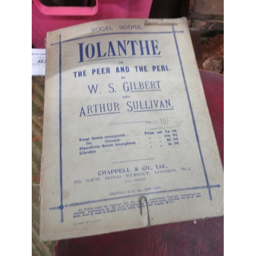 462 - A box of Gilbert and Sullivan Music Scores