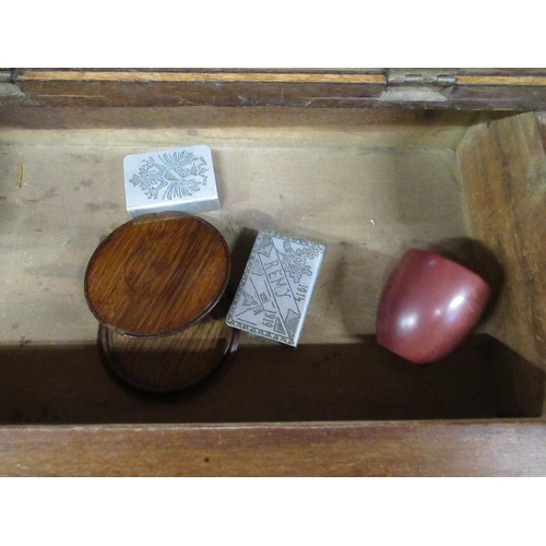 464 - A collection of boxes to include 19th French circular snuff box with carved decoration